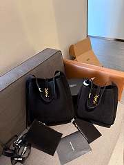 Colestore Saint Laurent Sac de Jour Bag Suede Black 27 x 25 cm - 5