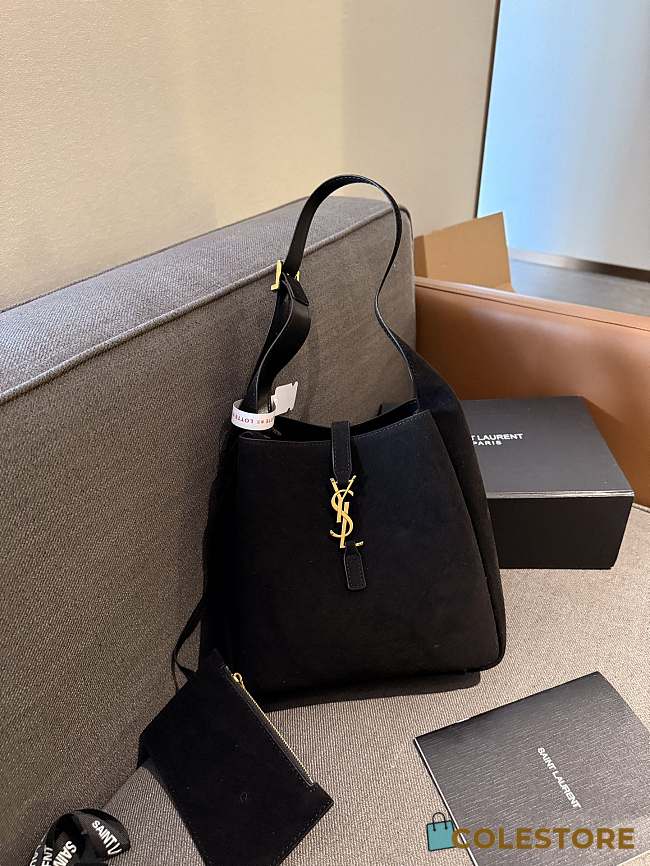 Colestore Saint Laurent Sac de Jour Bag Suede Black 18 x 19 cm - 1