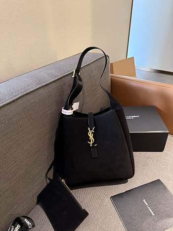 Colestore Saint Laurent Sac de Jour Bag Suede Black 18 x 19 cm