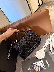Colestore Chanel Mini Flap Bag Handle Shiny Black 20 x 12 x 6 cm - 4