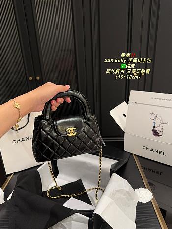 Colestore Chanel Mini Kelly Bag Black 19 x 12 cm