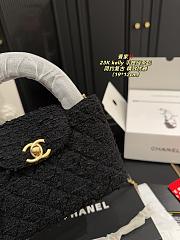 Colestore Chanel Mini Kelly Bag Black Fur 19 x 12 cm - 2