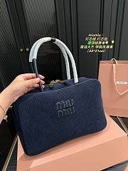 Colestore Miu Miu Corduroy Bag Navy 33 x 21 cm - 1