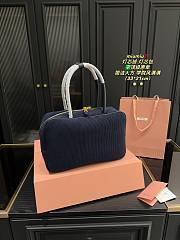 Colestore Miu Miu Corduroy Bag Navy 33 x 21 cm - 5