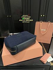 Colestore Miu Miu Corduroy Bag Navy 33 x 21 cm - 3