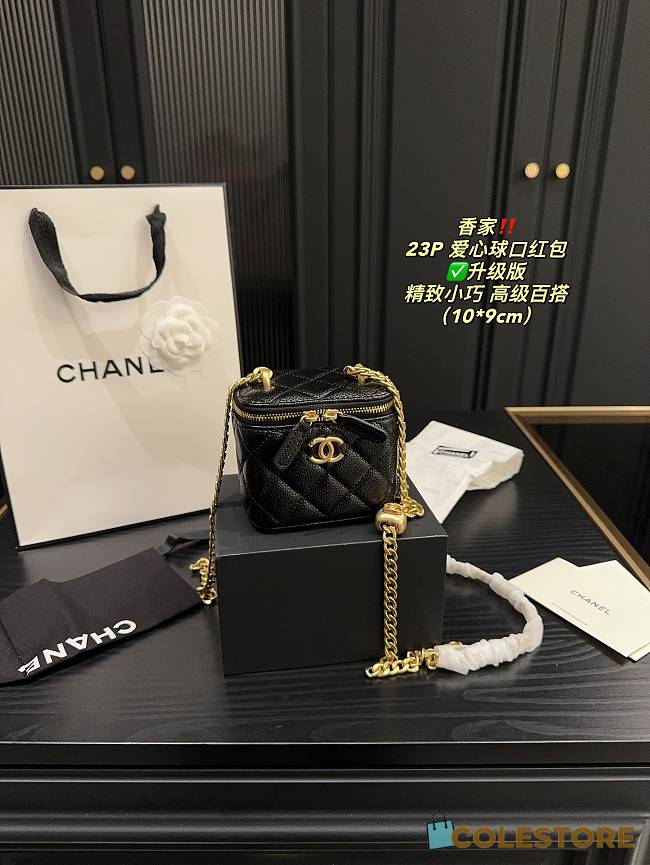 Colestore  Chanel Mini Love Ball Bag Black 10 x 9 cm - 1