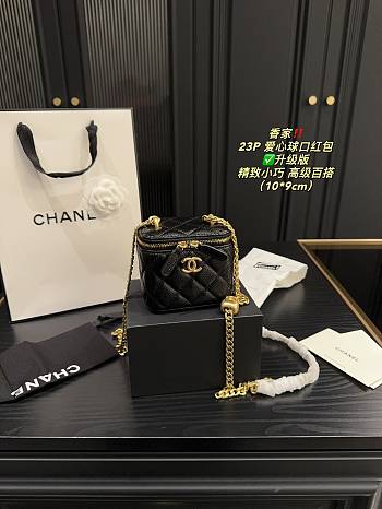 Colestore  Chanel Mini Love Ball Bag Black 10 x 9 cm