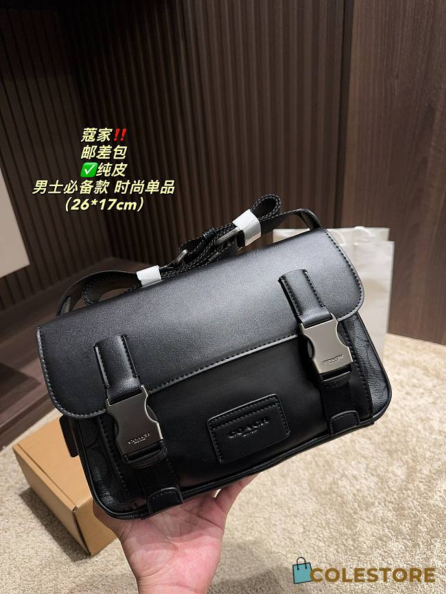 Colestore Coach Men's Messenger Bag Black 26 x 17 cm - 1
