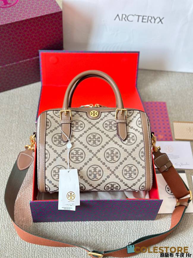 Colestore Tory Burch T Monogram Mini Bag Brown 26 x 19 cm - 1