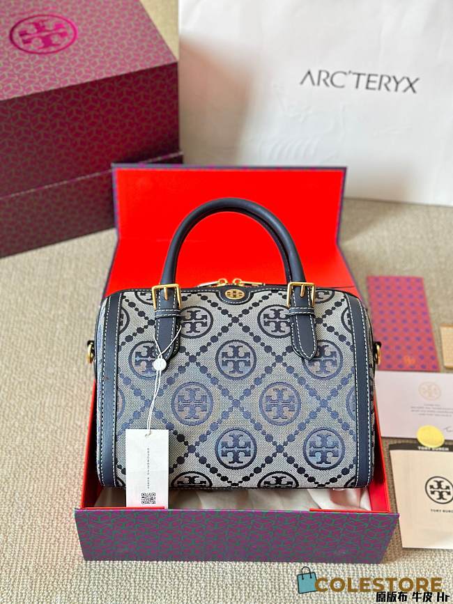 Colestore Tory Burch T Monogram Mini Bag Blue 26 x 19 cm - 1