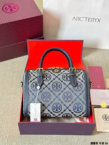 Colestore Tory Burch T Monogram Mini Bag Blue 26 x 19 cm
