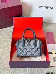 Colestore Tory Burch T Monogram Mini Bag Blue 26 x 19 cm - 6