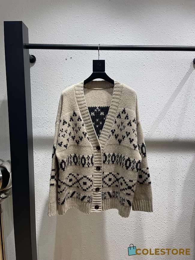 Colestore Max Mara Classic Fair Isle Cardigan  - 1