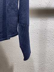 Colestore Max Mara Polo-Neck Knit Sweater Blue - 5