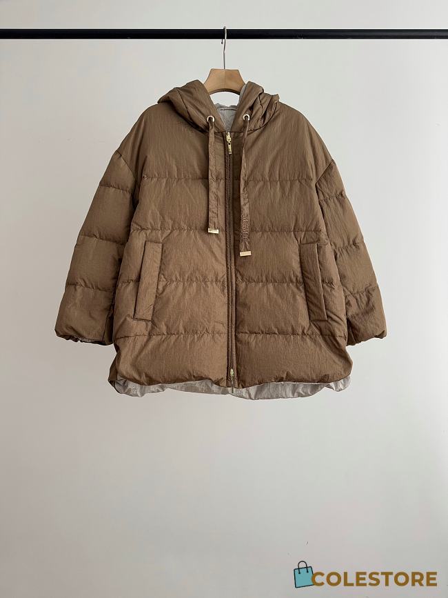 Colestore Max Mara Puffer Jacket Brown   - 1