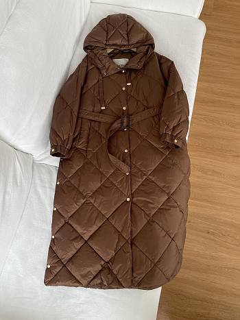 Colestore Max Mara Puffed Long Coat Brown