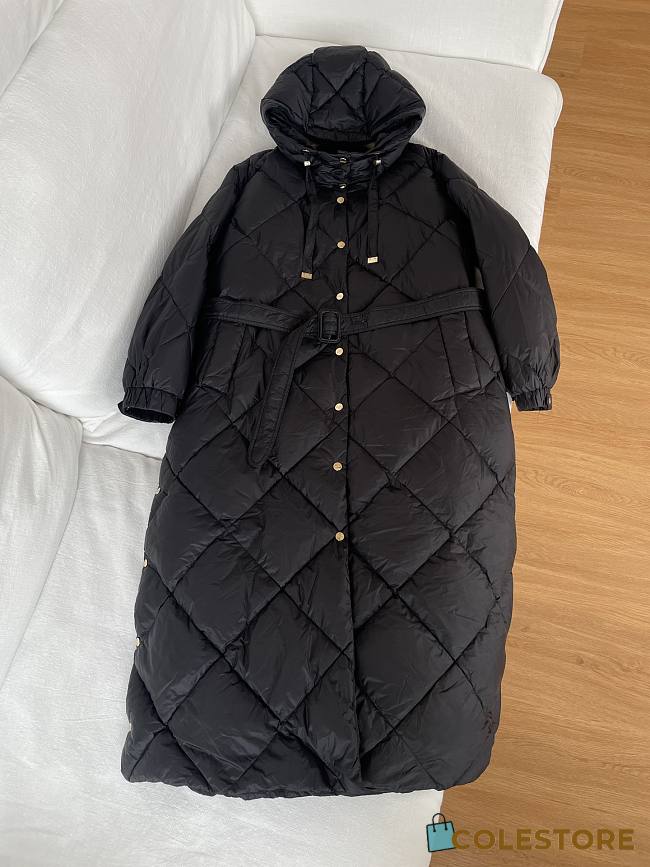 Colestore Max Mara Puffed Long Coat Black - 1