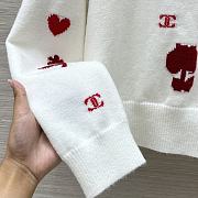 Colestore Chanel Knit Sweater with Floral Motif White - 2