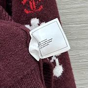 Colestore Chanel Knit Sweater with Floral Motif Red - 4
