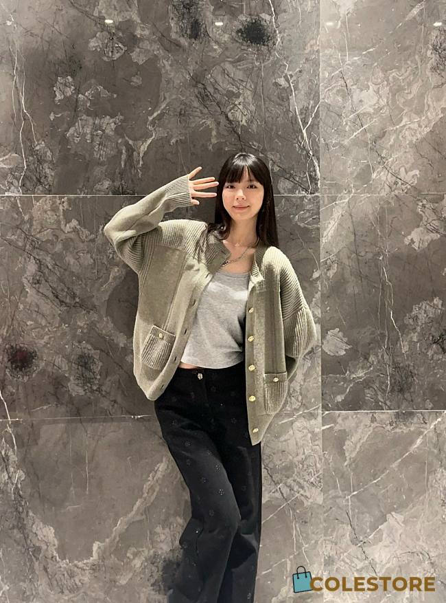 Colestore Chanel Knit Cardigan Grey  - 1