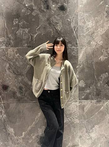 Colestore Chanel Knit Cardigan Grey 