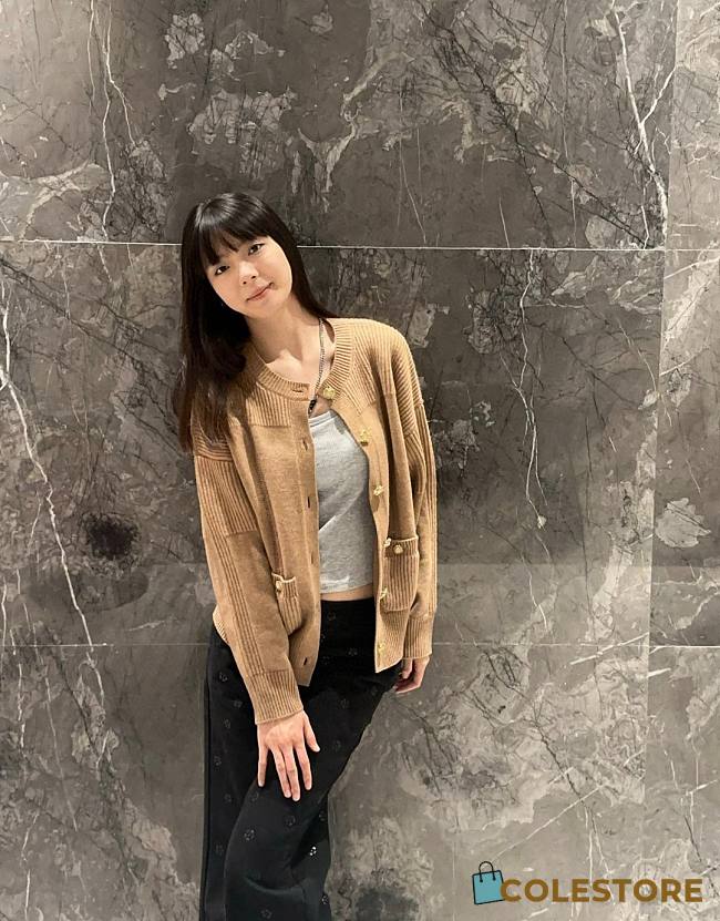 Colestore Chanel Knit Cardigan Brown - 1