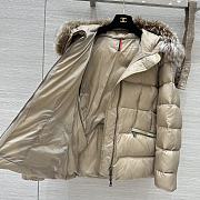 Colestore Moncler Padded Jacket with Fur Hood Beige - 3