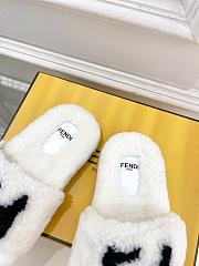 Colestore Fendi FF Slippers Fur White - 5
