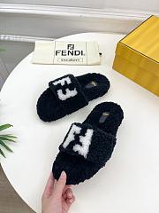 Colestore Fendi FF Slippers Fur Black  - 6