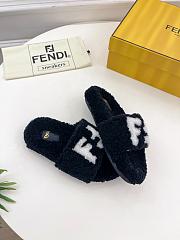 Colestore Fendi FF Slippers Fur Black  - 4