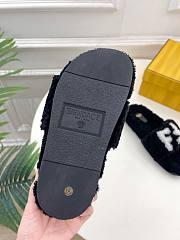 Colestore Fendi FF Slippers Fur Black  - 2