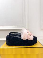 Colestore Fendi Shearling High Slides Pink - 3