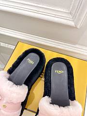Colestore Fendi Shearling High Slides Pink - 5