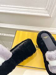 Colestore Fendi Shearling High Slides Grey  - 3