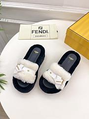 Colestore Fendi Shearling High Slides White - 4