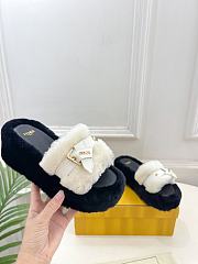 Colestore Fendi Shearling High Slides White - 6
