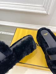 Colestore Fendi Shearling High Slides Black - 3