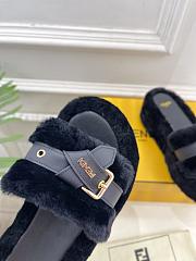 Colestore Fendi Shearling High Slides Black - 6
