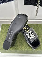 Colestore Gucci Crystal-Embellished High Slides Black - 5