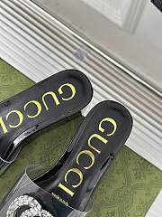 Colestore Gucci Crystal-Embellished High Slides Black - 6