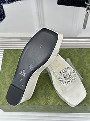 Colestore Gucci Crystal-Embellished Transparent High Slides White - 3