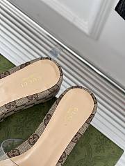 Colestore Gucci CC Crystal-Embellished Transparent High Slides Brown - 6