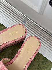 Colestore Gucci CC Crystal-Embellished High Slides Pink - 3