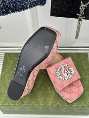 Colestore Gucci CC Crystal-Embellished High Slides Pink - 2