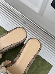 Colestore Gucci CC Crystal-Embellished High Slides Brown - 5