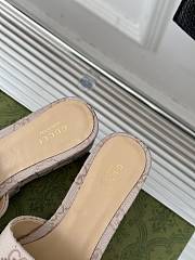 Colestore Gucci CC Crystal-Embellished High Slides Beige - 4