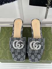 Colestore Gucci CC Crystal-Embellished High Slides Grey - 1