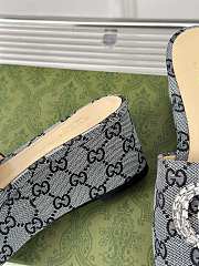 Colestore Gucci CC Crystal-Embellished High Slides Grey - 5