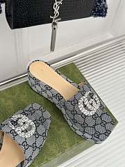 Colestore Gucci CC Crystal-Embellished High Slides Grey - 2