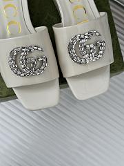 Colestore Gucci Crystal-Embellished High Slides Full White - 6